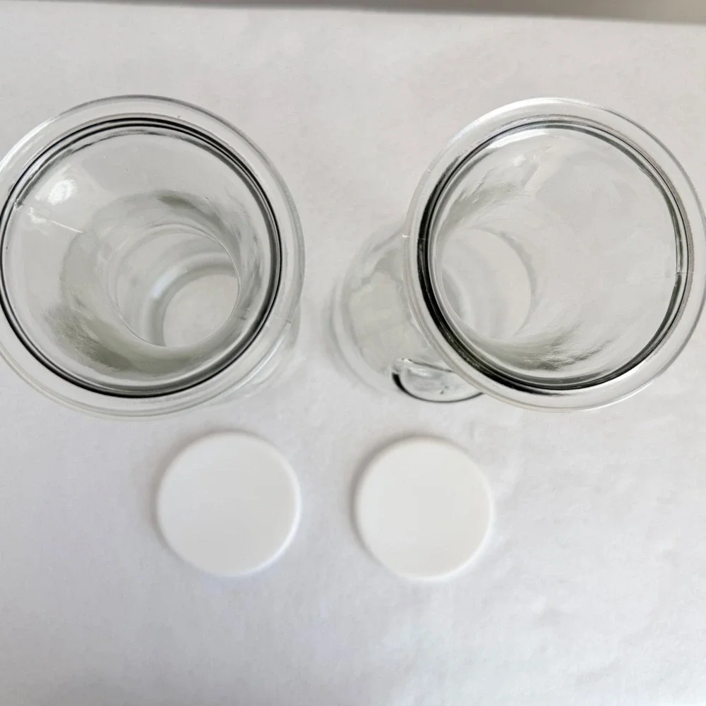 Unbranded Glass Carafe Set 2pc 1L Clear Excellent Minimalist Water Juice Pitcher